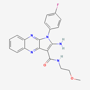 2-amino-1-(4-fluorophenyl)-N-(2-methoxyethyl)-1H-pyrrolo[2,3-b]quinoxaline-3-carboxamide