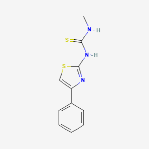 molecular formula C11H11N3S2 B12132448 Thiourea, N-methyl-N'-(4-phenyl-2-thiazolyl)- CAS No. 2741-04-0