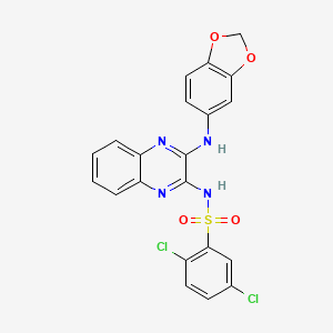 N-[3-(1,3-benzodioxol-5-ylamino)quinoxalin-2-yl]-2,5-dichlorobenzenesulfonamide