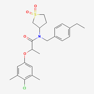 2-(4-chloro-3,5-dimethylphenoxy)-N-(1,1-dioxidotetrahydrothiophen-3-yl)-N-(4-ethylbenzyl)propanamide