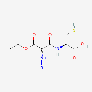B1213250 L-Cysteine, N-(2-diazo-3-ethoxy-1,3-dioxopropyl)- CAS No. 63439-38-3