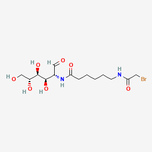 B1213251 N-(N-Bromoacetyl)-6-aminohexanoylglucosamine CAS No. 71902-43-7