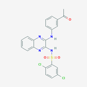 N-{3-[(3-acetylphenyl)amino]quinoxalin-2-yl}-2,5-dichlorobenzenesulfonamide