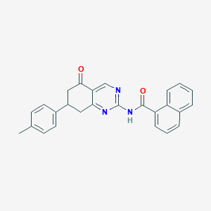 molecular formula C26H21N3O2 B12132529 N-[7-(4-methylphenyl)-5-oxo-5,6,7,8-tetrahydroquinazolin-2-yl]naphthalene-1-carboxamide 