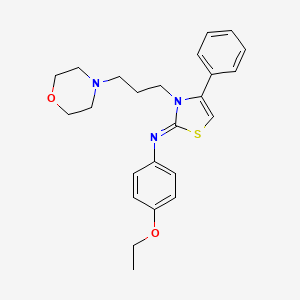 molecular formula C24H29N3O2S B12132558 4-ethoxy-N-[(2Z)-3-[3-(morpholin-4-yl)propyl]-4-phenyl-1,3-thiazol-2(3H)-ylidene]aniline 