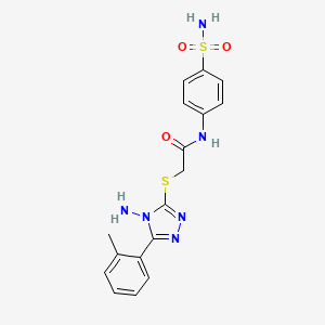 2-{[4-amino-5-(2-methylphenyl)-4H-1,2,4-triazol-3-yl]sulfanyl}-N-(4-sulfamoylphenyl)acetamide