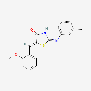 molecular formula C18H16N2O2S B12132658 (5Z)-5-(2-methoxybenzylidene)-2-[(3-methylphenyl)amino]-1,3-thiazol-4(5H)-one 