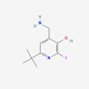 B1213269 4-(Aminomethyl)-6-(1,1-dimethylethyl)-2-iodo-3-pyridinol CAS No. 69213-46-3