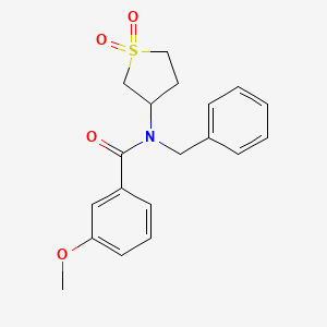 molecular formula C19H21NO4S B12132704 N-benzyl-N-(1,1-dioxidotetrahydrothiophen-3-yl)-3-methoxybenzamide 