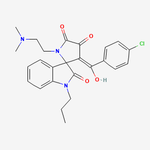 3'-[(4-chlorophenyl)carbonyl]-1'-[2-(dimethylamino)ethyl]-4'-hydroxy-1-propylspiro[indole-3,2'-pyrrole]-2,5'(1H,1'H)-dione