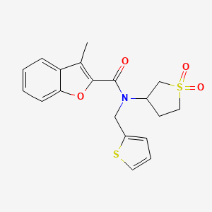 N-(1,1-dioxidotetrahydrothiophen-3-yl)-3-methyl-N-(thiophen-2-ylmethyl)-1-benzofuran-2-carboxamide