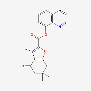 8-Quinolyl 3,6,6-trimethyl-4-oxo-5,6,7-trihydrobenzo[2,1-d]furan-2-carboxylate