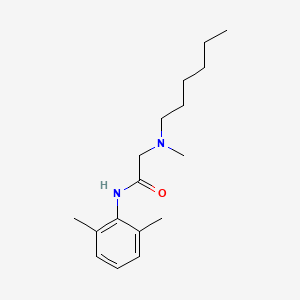 B1213276 N-Hexyl-N-methylamino-2,6-xylidide CAS No. 38838-29-8