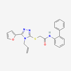 2-[[5-(furan-2-yl)-4-prop-2-enyl-1,2,4-triazol-3-yl]sulfanyl]-N-(2-phenylphenyl)acetamide