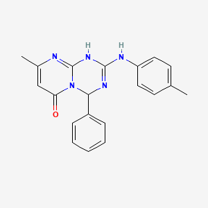 8-methyl-2-[(4-methylphenyl)amino]-4-phenyl-1,4-dihydro-6H-pyrimido[1,2-a][1,3,5]triazin-6-one