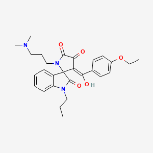 1'-[3-(dimethylamino)propyl]-3'-[(4-ethoxyphenyl)carbonyl]-4'-hydroxy-1-propylspiro[indole-3,2'-pyrrole]-2,5'(1H,1'H)-dione