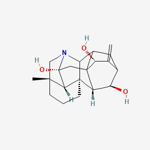 molecular formula C20H27NO3 B1213284 海提散-6,11-β,15-三醇 CAS No. 27901-01-5