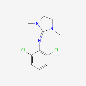 B1213287 2,6-Dichloro-N-(1,3-dimethyl-2-imidazolidinylidene)benzenamine CAS No. 41061-97-6