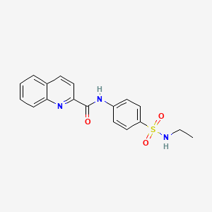 N-[4-(ethylsulfamoyl)phenyl]quinoline-2-carboxamide