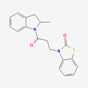 3-(3-(2-methylindolin-1-yl)-3-oxopropyl)benzo[d]thiazol-2(3H)-one