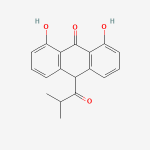 molecular formula C18H16O4 B1213293 10-Isobutyryl dithranol CAS No. 102768-28-5