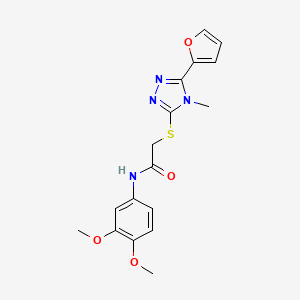 N-(3,4-dimethoxyphenyl)-2-{[5-(furan-2-yl)-4-methyl-4H-1,2,4-triazol-3-yl]sulfanyl}acetamide