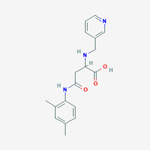 molecular formula C18H21N3O3 B12132956 4-((2,4-Dimethylphenyl)amino)-4-oxo-2-((pyridin-3-ylmethyl)amino)butanoic acid 