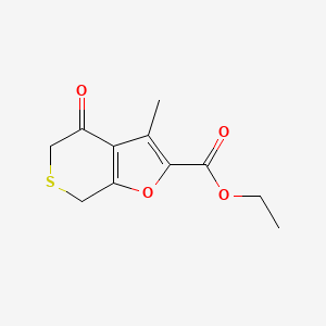 ethyl 3-methyl-4-oxo-5H,7H-thiino[4,5-d]furan-2-carboxylate