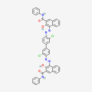 B1213301 2-Naphthalenecarboxamide, 4,4'-[(3,3'-dichloro[1,1'-biphenyl]-4,4'-diyl)bis(azo)]bis[3-hydroxy-N-phenyl- CAS No. 41709-76-6