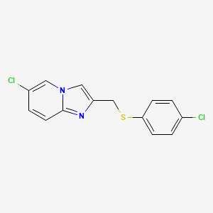 6-Chloro-2-{[(4-chlorophenyl)sulfanyl]methyl}imidazo[1,2-a]pyridine