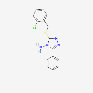 3-(4-tert-butylphenyl)-5-[(2-chlorobenzyl)sulfanyl]-4H-1,2,4-triazol-4-amine