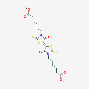 methyl 6-{(5E)-5-[3-(6-methoxy-6-oxohexyl)-4-oxo-2-thioxo-1,3-thiazolidin-5-ylidene]-4-oxo-2-thioxo-1,3-thiazolidin-3-yl}hexanoate