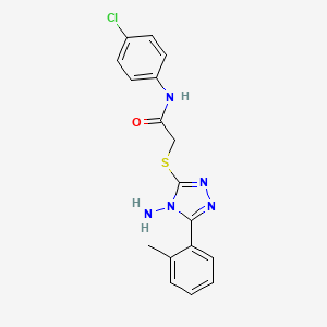 2-[4-amino-5-(2-methylphenyl)(1,2,4-triazol-3-ylthio)]-N-(4-chlorophenyl)aceta mide