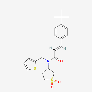 (2E)-3-(4-tert-butylphenyl)-N-(1,1-dioxidotetrahydrothiophen-3-yl)-N-(thiophen-2-ylmethyl)prop-2-enamide