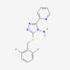 3-(2,6-Difluoro-benzylsulfanyl)-5-pyridin-2-yl-[1,2,4]triazol-4-ylamine