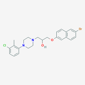 1-[(6-Bromonaphthalen-2-yl)oxy]-3-[4-(3-chloro-2-methylphenyl)piperazin-1-yl]propan-2-ol