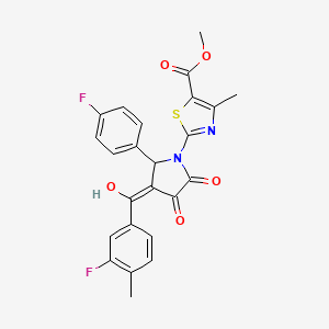 Methyl 2-(3-(3-fluoro-4-methylbenzoyl)-2-(4-fluorophenyl)-4-hydroxy-5-oxo-2,5-dihydro-1H-pyrrol-1-yl)-4-methylthiazole-5-carboxylate