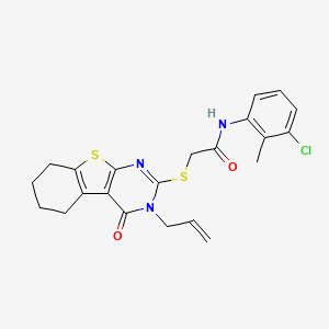 N-(3-chloro-2-methylphenyl)-2-{[4-oxo-3-(prop-2-en-1-yl)-3,4,5,6,7,8-hexahydro[1]benzothieno[2,3-d]pyrimidin-2-yl]sulfanyl}acetamide