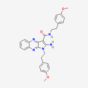 2-amino-N,1-bis[2-(4-methoxyphenyl)ethyl]-1H-pyrrolo[2,3-b]quinoxaline-3-carboxamide