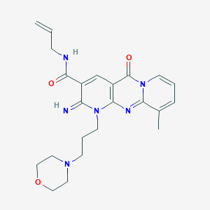 6-imino-11-methyl-7-[3-(morpholin-4-yl)propyl]-2-oxo-N-(prop-2-en-1-yl)-1,7,9-triazatricyclo[8.4.0.0^{3,8}]tetradeca-3(8),4,9,11,13-pentaene-5-carboxamide