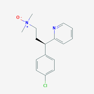 molecular formula C16H19ClN2O B121332 2-Pyridinepropanamine, gamma-(4-chlorophenyl)-N,N-dimethyl-, N-oxide, (R)- CAS No. 142494-45-9