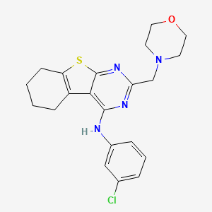 N-(3-chlorophenyl)-2-(morpholin-4-ylmethyl)-5,6,7,8-tetrahydro[1]benzothieno[2,3-d]pyrimidin-4-amine