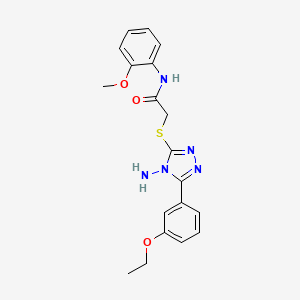 2-[4-amino-5-(3-ethoxyphenyl)(1,2,4-triazol-3-ylthio)]-N-(2-methoxyphenyl)acet amide