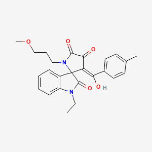 1-ethyl-4'-hydroxy-1'-(3-methoxypropyl)-3'-[(4-methylphenyl)carbonyl]spiro[indole-3,2'-pyrrole]-2,5'(1H,1'H)-dione