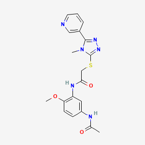 N-[5-(acetylamino)-2-methoxyphenyl]-2-(4-methyl-5-(3-pyridyl)(1,2,4-triazol-3-ylthio))acetamide