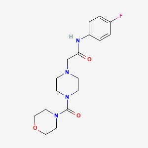 N-(4-fluorophenyl)-2-[4-(morpholin-4-ylcarbonyl)piperazinyl]acetamide