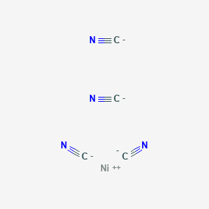 molecular formula C4N4Ni-2 B1213329 Tetracyanonickelate CAS No. 48042-08-6