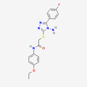 2-[4-amino-5-(4-fluorophenyl)(1,2,4-triazol-3-ylthio)]-N-(4-ethoxyphenyl)aceta mide