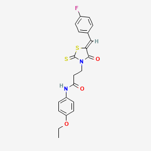 N-(4-ethoxyphenyl)-3-[(5Z)-5-(4-fluorobenzylidene)-4-oxo-2-thioxo-1,3-thiazolidin-3-yl]propanamide