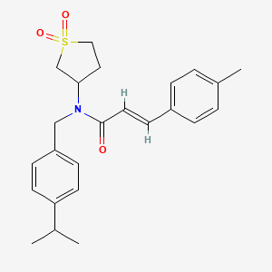 (2E)-N-(1,1-dioxidotetrahydrothiophen-3-yl)-3-(4-methylphenyl)-N-[4-(propan-2-yl)benzyl]prop-2-enamide